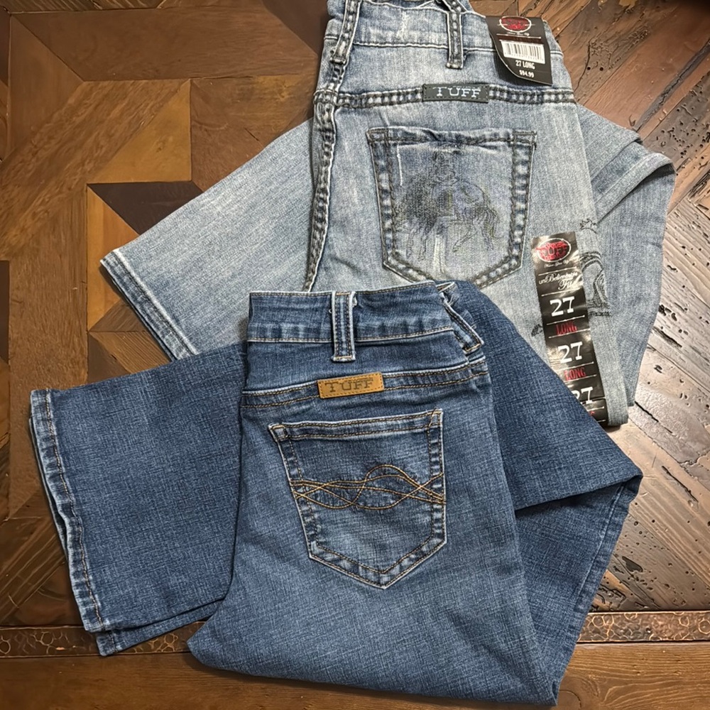 Cowgirl Tuff Boot Cut Jeans Sz 27x35